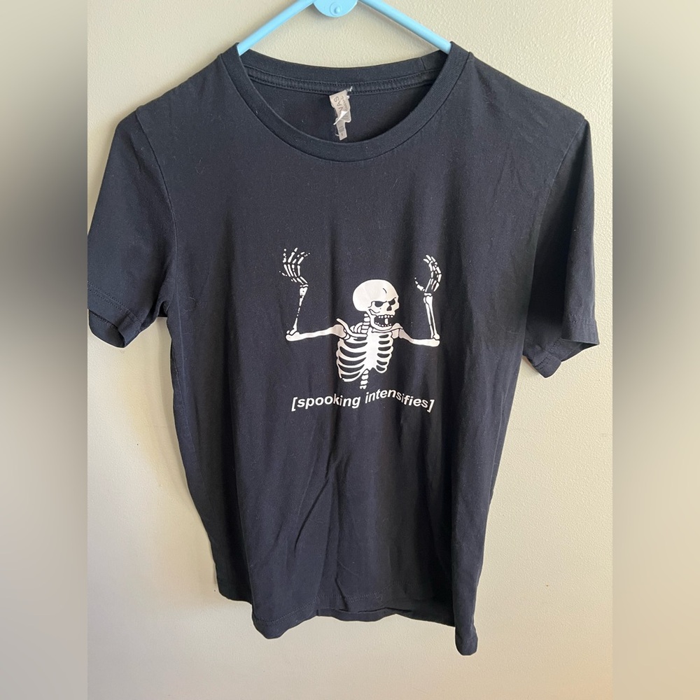 Bella Canvas Black Tee with Skeleton